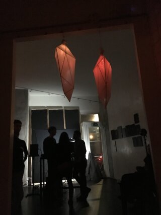 Chrysalis by Michael Ang hanging at Spektrum Berlin