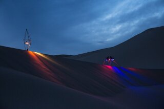 Dune Field Modulator installation in the Gobi Desert