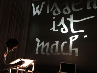 Digital Calligraffit at Retune Festival Berlin - Wissen ist Macht